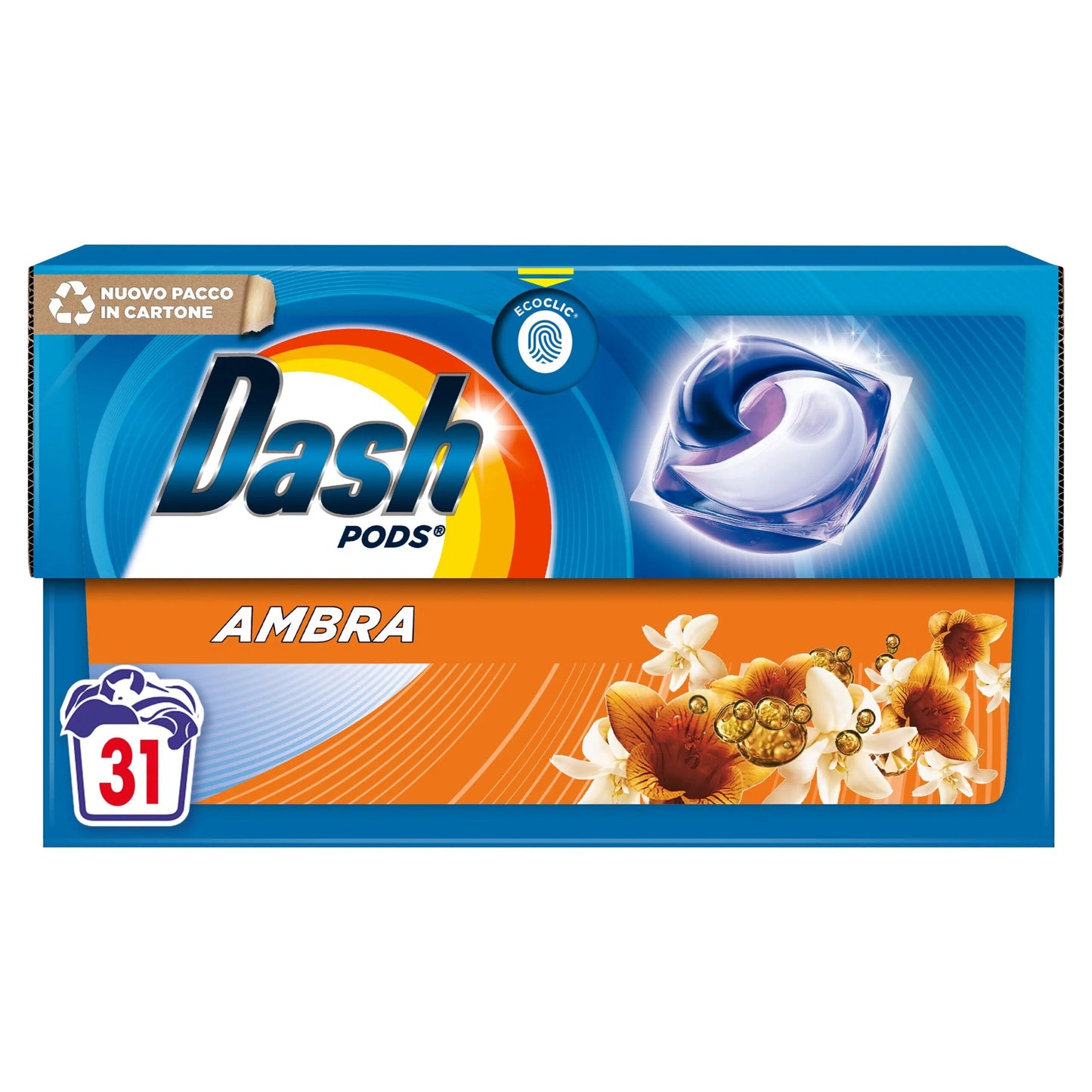Detergent rufe Dash Pods Ambra 31 spălări