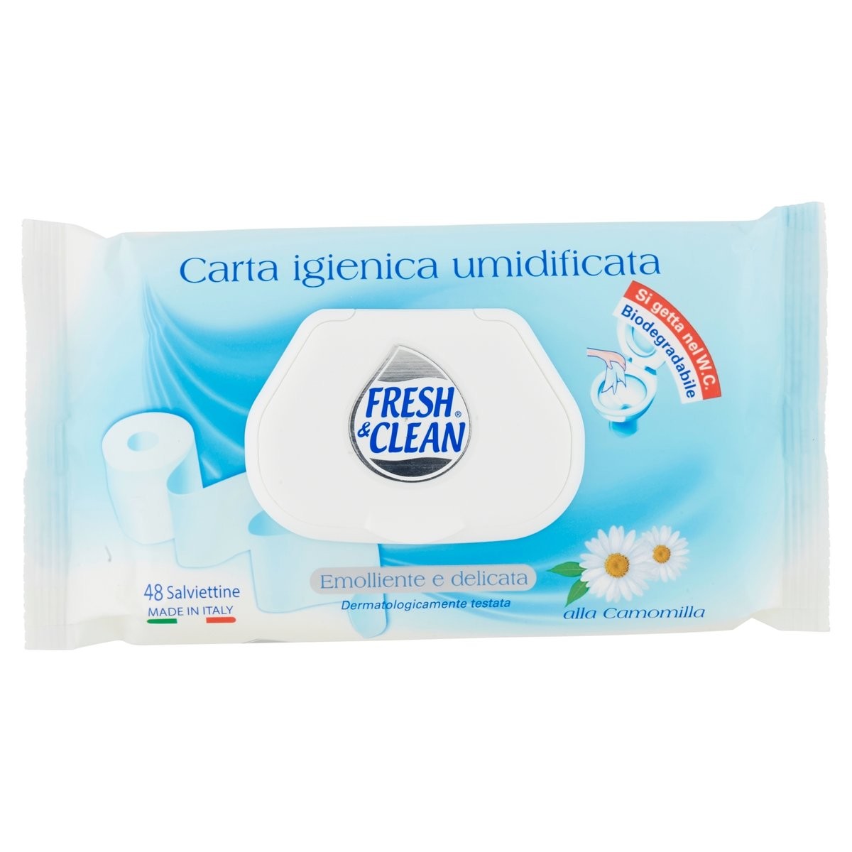 Hartie Igienica umidificata Fresh&Clean Emolienete e delicata