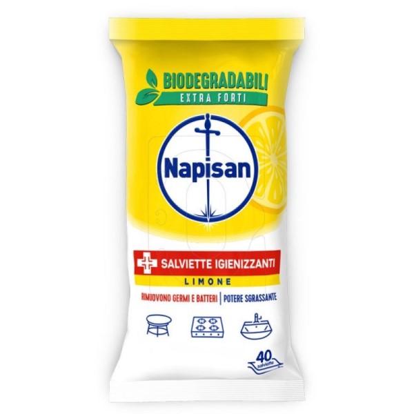Servetele igienizante Napisan Lămâie Biodegradabile 40 bucăți