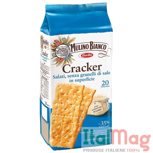 Crackers Mulino Bianco cu un conținut redus de sare cu dospire naturală lentă 500gr