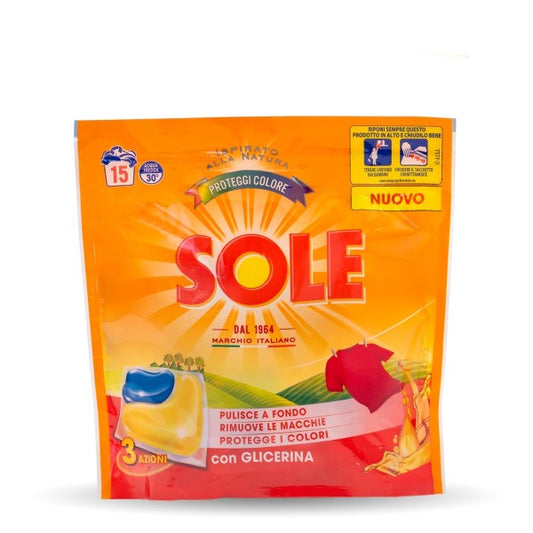 Detergent SOLE capsule Glicerina protejeaza culorile 60 spălări