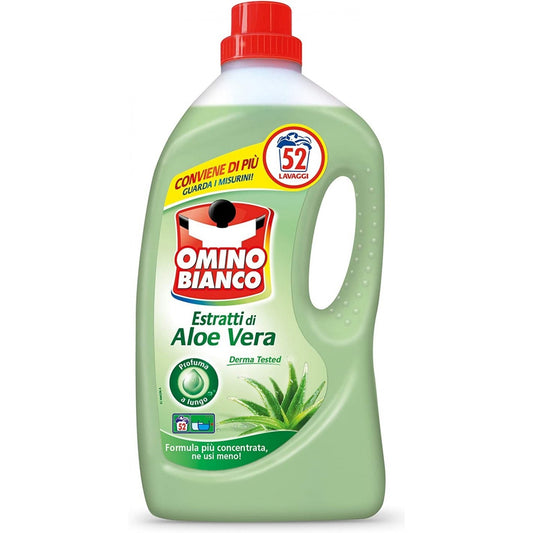 Detergent rufe Omino Bianco Aloe Vera 52 spalari